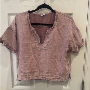 Splendid Dusty Pink Crop Top